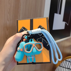 Porte-clés breloque en silicone pour équipement de plongée, bracelet en paracorde tressé, mini masque de plongée, bouteille d'oxygène, pince à plongée, pendentif, thème été océan - Product Image 3