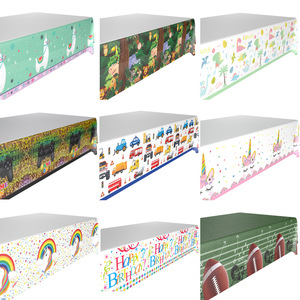 Cook Party Unicorn <b>Tablecloth</b> <b>Rectangle</b> 1 Pc Birthday Party Decor Cartoon Theme - Product Image 5