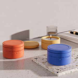 OEM ODM rotondo 4oz piccola candela profumata con coperchio per camera da letto Yoga Bar Hotel candela profumata regalo - Product Image 1