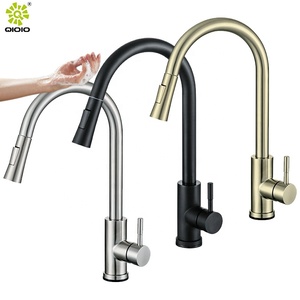 304 in Acciaio Inox di colore bianco Miscelatore Automatico Tirare verso il basso del Sensore di tocco <span class=keywords><strong>cucina</strong></span> lavello <span class=keywords><strong>Rubinetti</strong></span> rubinetto - Product Image 6