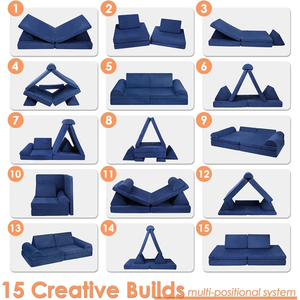 Custom <strong>Sofa</strong> Set Furniture Living Room Multifunctional Kids Folding Play Couch <strong>Bed</strong> <strong>Matress</strong> Memory Foam - Product Image 4