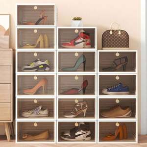 Haogle - Organizador de Zapatos de Plástico PP al por Mayor, Caja de Almacenamiento de Zapatos Apilable, Caja de Zapatos Plegable Combinable DIY - Product Image 5
