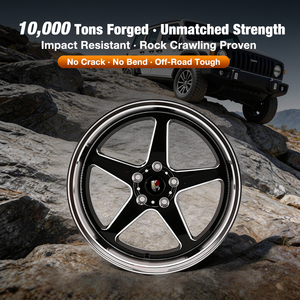 <span class=keywords><strong>ล้อ</strong></span>แม็กซ์ <span class=keywords><strong>KSR</strong></span> Off-Road สีดำเงาขอบ 5 ก้าน ผลิตจากวัสดุฟอร์จ ขนาด 16 17 18 19 20 21 22 23 24 นิ้ว สำหรับ Ford F-150 Raptor และอื่นๆ - Product Image 3