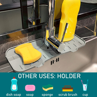Classique Silicone Robinet Poignée Goutte À Goutte Plateau Robinet Tapis Plat Savon Éponge Titulaire Évier Splash Garde pour Ménage Cuisine