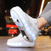 Chaussures de sport à roulettes lumineuses LED durables pour enfants, chaussures de skate rechargeables, caractéristiques de sécurité, chaussures de sport pour enfants