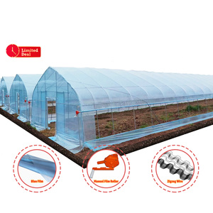 Grande <span class=keywords><strong>serre</strong></span> à arche double couche en PE pour légumes, avec une transmission lumineuse élevée à l'intérieur et une protection anti-UV contre l'ombrage - Product Image 1