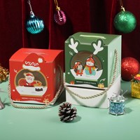 Petite boîte cadeau de Noël 3D, boîte à biscuits en forme de maison en pain d'épices pop-up pour mini-gourmandises et rangement de bonbons festifs