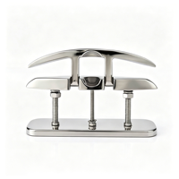 Étrier d'amarrage pliable en acier inoxydable 316 avec tige à vis, quincaillerie marine pour bateaux, yachts, quais et navires