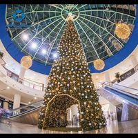ANPU 18FT RGB LED Kommerzieller Weihnachts baum im Freien Riese wasserdicht mit Musik synchron isation und DMX-Steuerung IP65 Metall design