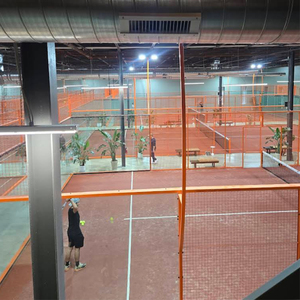 <span class=keywords><strong>Cancha</strong></span> de Pádel Panorámica Premium para Exteriores, Azul, <span class=keywords><strong>Cancha</strong></span> de Tenis Individual, Césped Artificial de 12 mm de Alto, Construcción con Luces LED de 200 W - Product Image 1