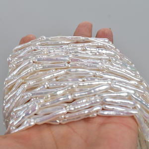 Handmade White Baroque Freshwater <b>Pearl</b> Necklace Strong Light Beaded DIY Jewelry Accessory <b>Loose</b> <b>Pearls</b> - Product Image 2