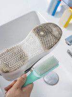 Brosse de nettoyage multi-usages avec poignée ergonomique en plastique, poils en nylon, personnalisable OEM, design antidérapant pour usage domestique