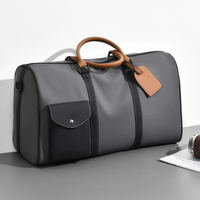 Sac de voyage en cuir PU pour homme, sac de sport, multi-compartiments, coutures renforcées, intérieur spacieux