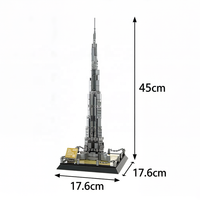 La tour Burj Khalifa : Mini-briques créatives, architecture mondialement connue, jouet DIY de qualité stable, ne blesse pas les mains