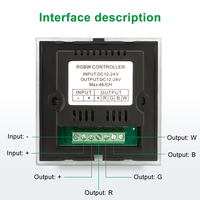 Contrôleur de bande LED murale tactile ESann RGBW 30A DC5V-24V DMX512 pour maison intelligente, gradateurs de couleur arc-en-ciel