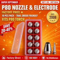 Buse et électrode de découpe plasma P80 1,1 mm 1,3 mm – Consommables de découpe plasma pour machine CNC – Vente en gros usine Chine