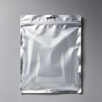 Sac de rangement premium en plastique transparent avec fermeture éclair pour marques de vêtements, finition argentée, scellage hermétique, anti-poussière, sac à vêtements givré avec fermeture éclair
