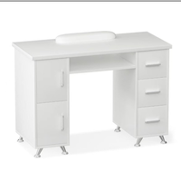 Table de Manucure Double en Bois de Luxe Moderne avec Aspirateur de Poussière, Chaise Incluse – Idéale pour Salons de Beauté et Centres Commerciaux – Durable