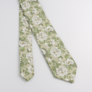 Moda Top caliente Floral 7cm corbata 100% algodón Salvia caqui azul Rosa hombres boda fiesta diario traje regalo corbata accesorio - Product Image 6