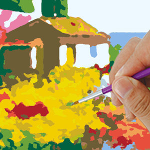 ชุดภาพ<span class=keywords><strong>วาด</strong></span>ระบายสีตามตัวเลข ลายเมืองริมทะเล งานศิลปะตกแต่งบ้าน แบบกำหนดเองได้ ภาพพิมพ์ลายอนิเมะ ใช้สีอะคริลิก - Product Image 5