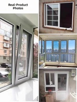 Fenêtre coulissante de haute sécurité neuve d'usine, petite taille, horizontale, en plastique, double vitrage, pour sous-sol, fenêtres en PVC