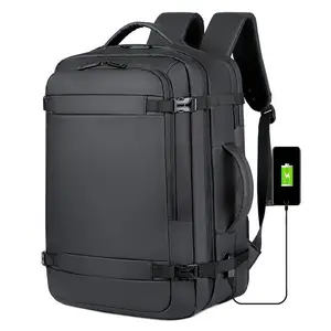 Grosir pria s profesional ransel bekerja-Customized High Quality Super Large Capacity Fashion Waterproof Anti-Theft Business Travel Expandable Laptop Backpack Men's USB