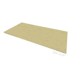 light yellow PVC film wooden wall cladding 3d other boards