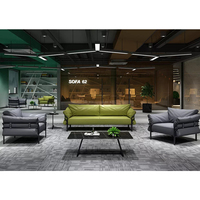 Ensemble de canapés sectionnels en cuir PU de luxe moderne pour bureau, hôtel, école et salon à domicile