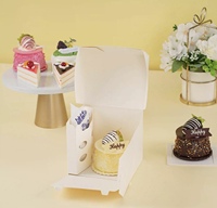 Boîtes d'emballage de dessert en mousse de gâteau de qualité alimentaire découpées au laser simples et doubles pour l'emballage de pâtisserie sucrée