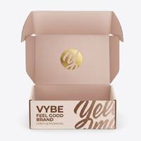 Cajas de Embalaje de Cartón Corrugado Marrón Personalizadas al por Mayor, Cajas de Envío con Lámina Dorada, Materiales Reciclados, Logotipo Personalizado, Cinta Adhesiva de Doble Cara, Cierre de Cremallera