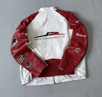 Veste en cuir rétro de course vintage avec logo brodé personnalisé veste en cuir de moto véritable peau de vache véritable de haute qualité pour hommes