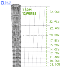 سياج مراعي منسوج مفصلي مجلفن بالغمس الساخن بطول 4 و8 أقدام لتربية الماعز والمراعي والحقول، بوابة شبكية منسوجة - Product Image 6