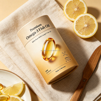 Emballage en tube de papier de qualité alimentaire personnalisé pour capsules d'huile de poisson et compléments alimentaires - Logo en feuille d'or OEM