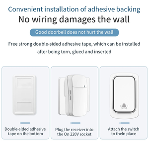 Home Safety Alarm System Door Bell Self-electric Non Battery Waterproof <b>Wireless</b> Ring Smart Doorbell for Home - Product Image 6