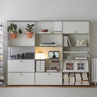 Meuble de rangement multifonctionnel moderne coréen en acier inoxydable, couleurs au choix, buffet modulaire pour salon, bibliothèque