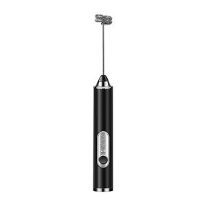 Batidora de Huevos Eléctrica Portátil, Espumador de Leche Manual, Batidor de Café Recargable, Mezclador de Cocina con Cuerpo Metálico Negro - Product Image 1