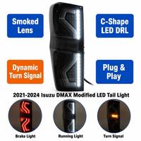 Feux arrière LED fumés, ensemble de feux arrière modifiés, clignotants de frein arrière, paire d'accessoires automobiles pour Isuzu D-max 2021-2024
