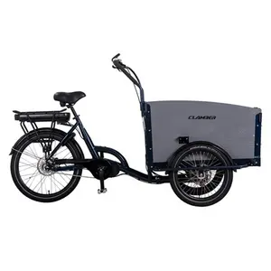 3-Wheel Cargo E-Bike 500W Bafang Motor with 250W Power assistance Hydraulic Damping Aluminum Frame Shimano Derailleur