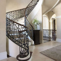 Rampe d'escalier en fer forgé sur mesure, anti-corrosion et anti-rouille, pour balcon, terrasse, escalier extérieur, design moderne, facile à installer
