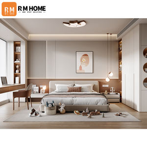 طقم أثاث غرفة نوم خشبي مصمم خصيصًا للأطفال يشمل سرير ومكتب وخزانة كتب وخزانة ملابس للاستخدام في المنزل بأكمله لغرفة الأطفال - Product Image 3