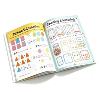 Impression personnalisée de manuels éducatifs pour enfants et adultes, reliure spirale, couverture souple, cahier d'exercices pour la maternelle et l'école primaire