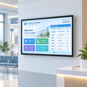 Moniteur tactile commercial 21,5 27 32 pouces 10 points capacitifs IP65 pour affichage des informations patientielles en clinique - Product Image 1
