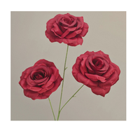 Rose blanche fleur artificielle en soie décorations d'intérieur prix bon marché