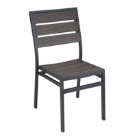Ensemble table et chaises de restaurant en aluminium aviation empilables de qualité commerciale, en stock dans notre entrepôt local aux États-Unis