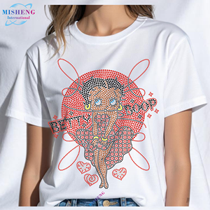 Transferencias de Pedrería Termoadhesivas Personalizadas con Diseño de <span class=keywords><strong>Betty</strong></span> Girl, Transferencias de Pedrería con Logotipo Personalizado de <span class=keywords><strong>Betty</strong></span> - Product Image 2