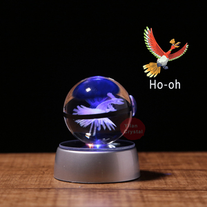 Boule de cristal <span class=keywords><strong>3D</strong></span> gravée au laser, faite à la main, personnalisée, jouets, jeux, <span class=keywords><strong>lampe</strong></span> à changement de couleur, avec boîte cadeau pour la chambre des enfants, Noël - Product Image 3