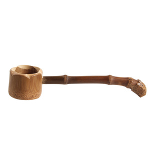 Louche à eau en racine de bambou carbonisé, cuillère à eau en bambou, distributeur d'eau en bambou pour cérémonie du thé, artisanat en bambou, service à thé - Product Image 5