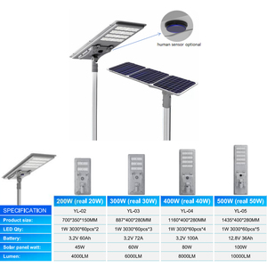 <span class=keywords><strong>Lampadaire</strong></span> solaire led intégré tout-en-un avec gradation automatique dans les villes intelligentes, 30w 40w 50wsmd - Product Image 2