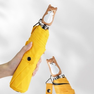 Lightweight Small Folding Car Semi-Automatic Open Close Modern Straight <b>Umbrella</b> UV Protection <b>Windproof</b> Design Business Gifts - Product Image 1