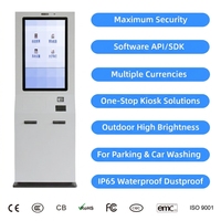 Terminal de Autoservicio para Pago de Estacionamiento con Pantalla Táctil Capacitiva de 27/32 Pulgadas, para Exteriores, con Reciclador de Monedas y Billetes, SDK